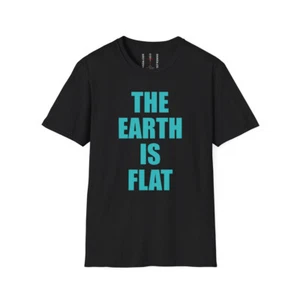 The Earth Is Flat Unisex Softstyle T-Shirt - Picture 1 of 24