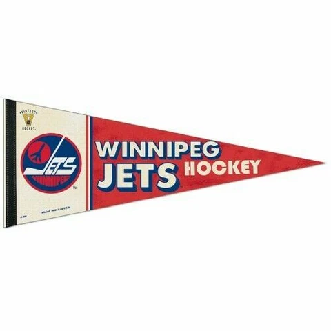 Winnipeg Jets Throwback PREMIUM QUALITY PENNANT 12"X30" FREE SHIPPING Cover