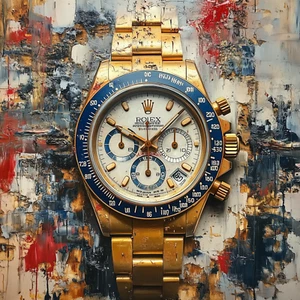 ⌚ Rolex Watch Art 🖼️ | 24x24"| Museum Giclée Print 🎨 | ✍️ 1/25 | COA 🧾 | V36 - Picture 1 of 7