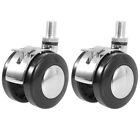  2 Pcs Replacement Office Chair Wheels Workbench Casters with Brake