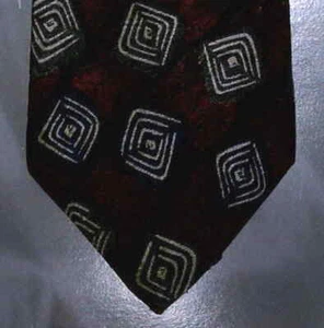 Woodward Tie Silk Red Gray Blue Shimmering Square Pattern NIB t971 - Picture 1 of 4