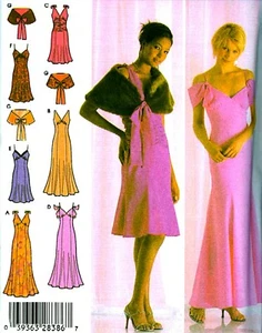 MISS SEXY KLEID in (2 Längen) & CAPELET SCHNITTMUSTER 12-20 Simplicity 4875 - Bild 1 von 3