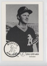 1985 Frank Chong Modesto A's Jim Eppard #13
