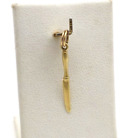 Mini couteau de cuisine en or 14 carats ustensile cueillet à ongles pendentif charme vintage