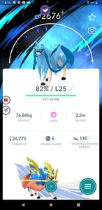 Pokémon Go | Shiny Zacian Special Background | Mini PTC 20k Dust - Picture 1 of 3