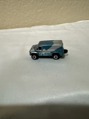 Vintage 1989  Gallon Micro Machines flash vans 1970s Ford Custom Van Blue Silver - Image 1 of 4