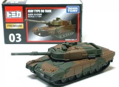 Takara Tomy Tomica Premium 03 JSDF Type 90 Tank Scale 1/124 Diecast Toy Car - Image 1 of 3