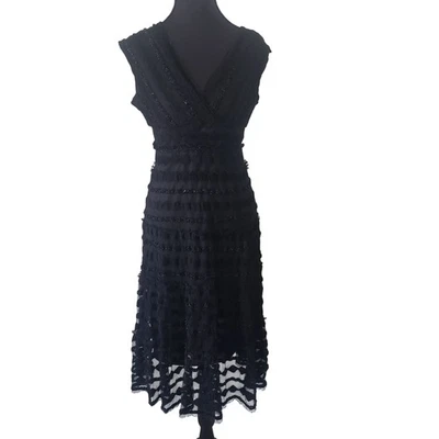 Vestido de cóctel negro Max Studio para mujer talla M Whimsigoth Prairie LBD femenino Foto 1 de 4