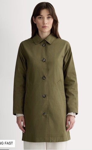 VETEMENTS Cappotto Everlane The Mac faggio donna XS NUOVO CON ETICHETTE bottoni davanti classico