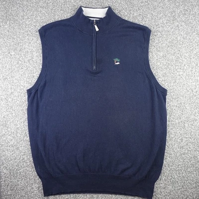Peter Millar Sweater Vest Mens Large Half Zip Cashmere Blend Golf Pullover Logo - Image 1 of 4