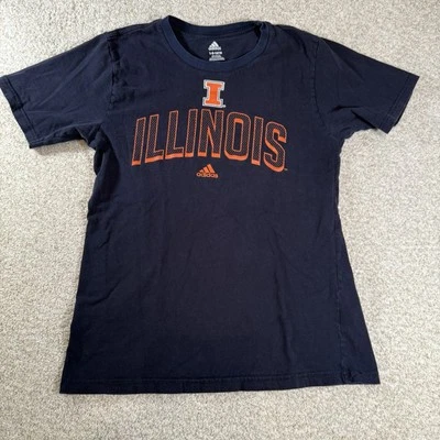 Adidas University Of Illinois Illini Short Sleeve T-Shirt Blue NCAA Youth Large - Image 1 of 4