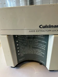 Cuisinart Juicer - Juice Extractor JE-4 - - Picture 1 of 7