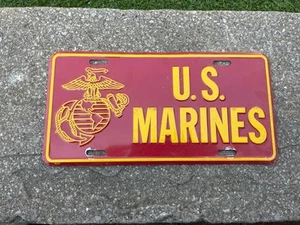 AMERICAN US MARINES RARE SOUVENIR BOOSTER NUMBER PLATE - Picture 1 of 1