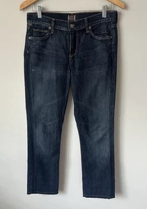 Citizens Of Humanity Dark Jeans Womens Sz 28 Elson Medium Rise Straight Leg USA - Picture 1 of 18