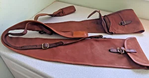 2 X VINTAGE - BRADY- GUN RIFLE SLEEVE CASE - CANVAS & LEATHER - Picture 1 of 14