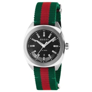 Orologio Uomo Gucci GG2570 42mm Quarzo Svizzero Verde e Rosso YA142305 - Foto 1 di 4