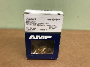 Box of 100 AMP Amplimite, Pin, Brass Gold Plated Contacts 66505-9 Sub Contact - Picture 1 of 2