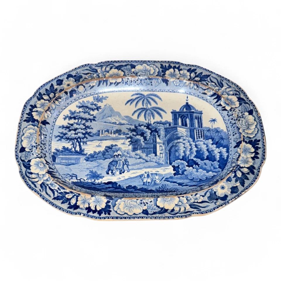 Plato Herculano Vista en el Fuerte Madura India Serie c1810. "15"" X 11 1/2""" Foto 1 de 4