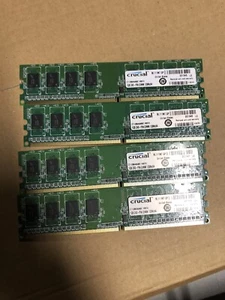 4x 1GB Crucial CT12864AA667.M8FM 240-PIN DIMM 128Mx64 DDR2 desktop memory RAM - Picture 1 of 4