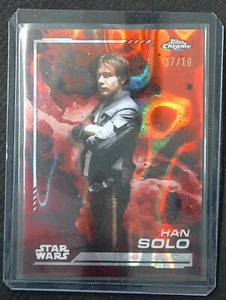 2024 TOPPS CHROME STAR WARS HAN SOLO LAVA REFRACTOR #'d /10 - Picture 1 of 2