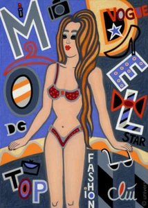 JACQUELINE DITT - Fashionstar Topmodel 2017 Gemälde Girl Bilder Mode - Bild 1 von 2