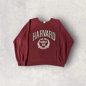 Vintage Harvard University Sweatshirt Adult Burgundy 80’s College Pullover Men’s - Picture 1 of 6
