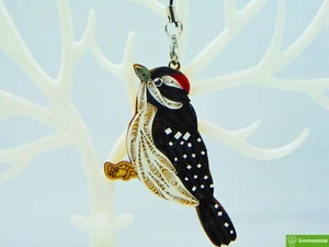 Downy Woodpecker, Christmas Quilling Ornaments Collection, Home Decorations - Picture 1 of 7