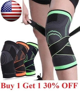 Knee Pad Elastic Bandage Support Protector for Fitness Sport Running Arthritis - Picture 1 of 11