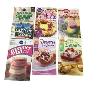 Lot of 7 Vtg. Spring/Summer Cookbook Booklets Betty Crocker Pillsbury Gold Medal - Picture 1 of 8