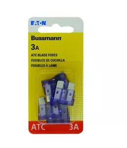 Buss Fuses ATC-3 Automotive 5 Pack NEW in package - Picture 1 of 1