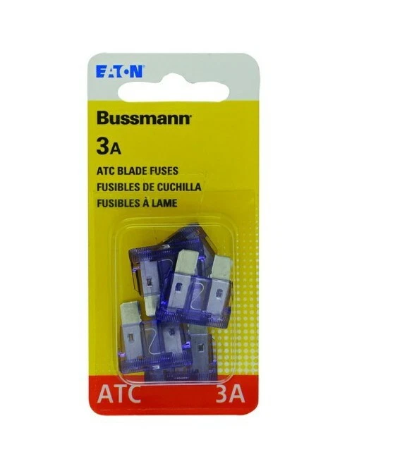 Buss Fuses ATC-3 Automotive  5 Pack NEW in package - Image 1 of 1