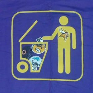 vintage Minnesota Vikings NFC Central Rival t shirt funny Trash Litter football - Picture 1 of 6