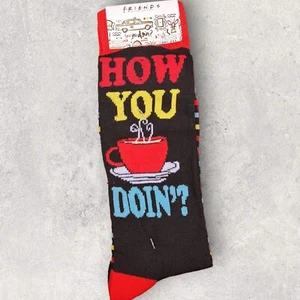 Odd Sox Friends TV Show Crew Socks Mens 6-12 Joey Coffee Shop Licensed Funny NEW - Picture 1 of 6