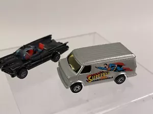 Vintage Corgi Juniors Superman Supervan & Batmobile & Batman Robin Pinback - Picture 1 of 11