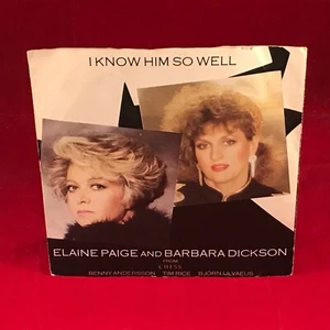 ELAINE PAIGE & BARBARA DICKSON I Know Him So Well 1984 UK 7" vinyl Single RCA D - Picture 1 of 3