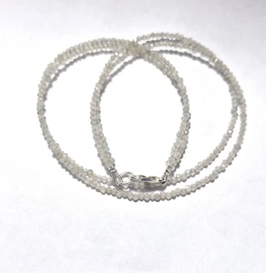 labradorite gemstone 2 mm beads 21" 2 layer sterling silver jewelry necklaces - Picture 1 of 12