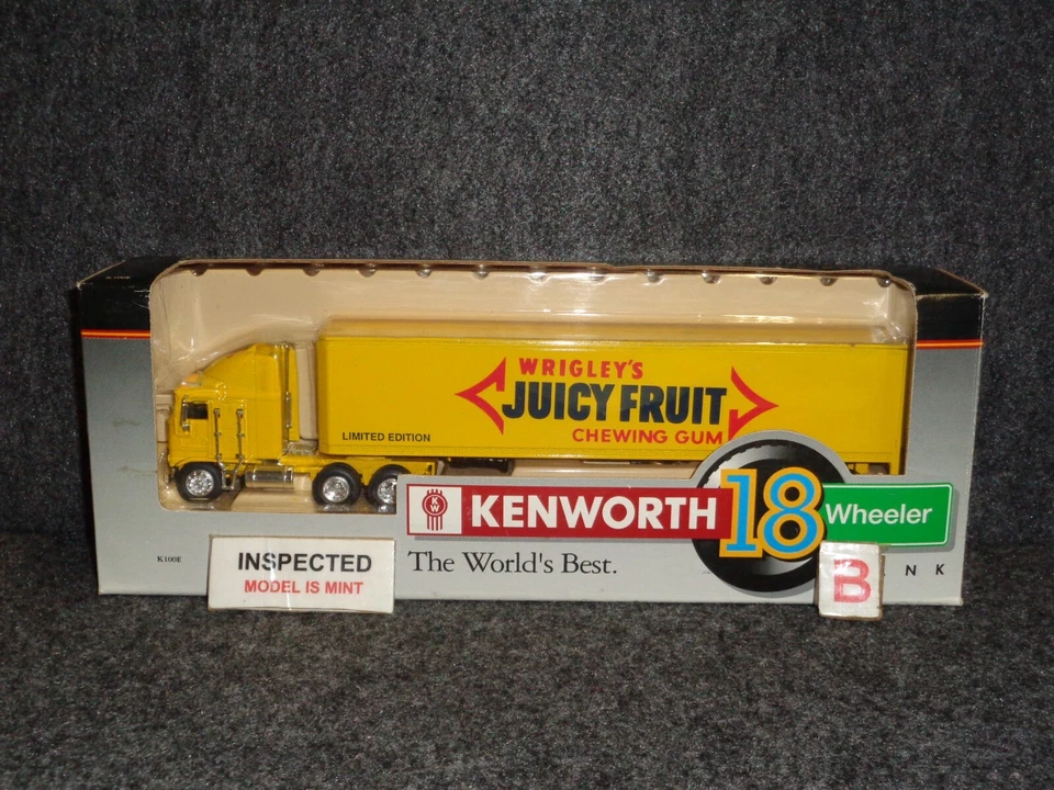 WRIGLEY'S JUICY FRUIT CHEWING GUM KENWORTH 1/64th DIECAST TRUCK NEW IN BOX - Image 1 of 1