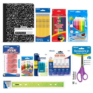 BAZIC Back to School Kit Bundle 60 Count, School Supplies Box for Elementary Stu - Picture 1 of 12