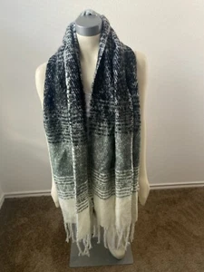 Florence Broadhurst Unisex light Green white Wide Rectangle 20 x 78 Scarf - Picture 1 of 5