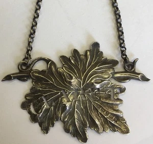 Antique Victorian Solid Silver Vine Leaf Claret Label By Joseph Willmore 1843 - Picture 1 of 6