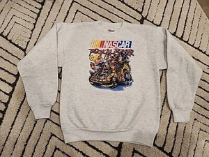Vintage Hanes Nascar Rookie Racer Grey Sweatshirt Youth Large (14-16) - Picture 1 of 6