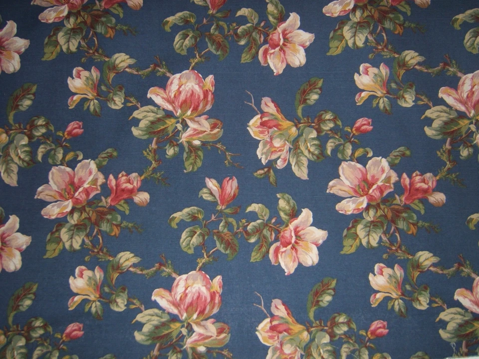 Lee Jofa, Whitford Rose, Vintage Floral, By the Yard, Color Blue - Image 1 of 1