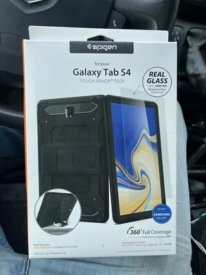 Spigen Tough Armor Tech Case & Tempered Glass Screen Protector  Galaxy Tab S4 - Image 1 of 4