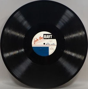 US Navy 16" Transcription Disc, Join The Navy "Richard Hayman/Al Hibbler" - Picture 1 of 4
