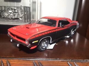 1/24 Franklin Mint Reverse Red 1970 AAR CUDA Plymouth Limited Ed 18 Of 30