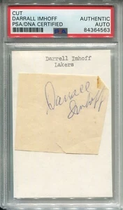 Darrall Imhoff Detroit Pistons - Cut Signature - PSA/DNA Authentic Autograph - Picture 1 of 2