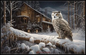 Silent Visitor - Counted Cross Stitch Patterns - Color & BW Symbols Charts - Picture 1 of 2