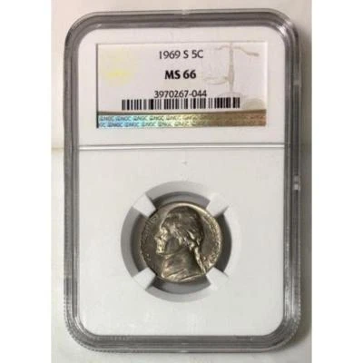 1969 S Jefferson Nickel NGC MS66 ***Rev. Tye's Stache***  #7044121 - Image 1 of 4