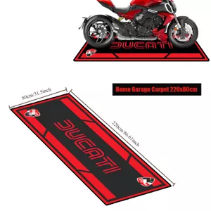 Garage Carpet For Ducati Motorcycle Bike Floor Pit Mat Workshop Home 220x80cm - Picture 1 of 4