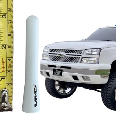 Antena VMS Blanca 3 pulgadas para Chevy Silverado y GMC Sierra hasta 2006 Foto 1 de 3